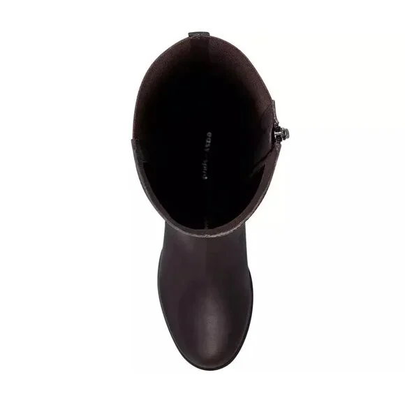 Dark Brown Leather Knee High Riding Boots Easy Spirit Chaza Size 9 Wide - Picture 7 of 10